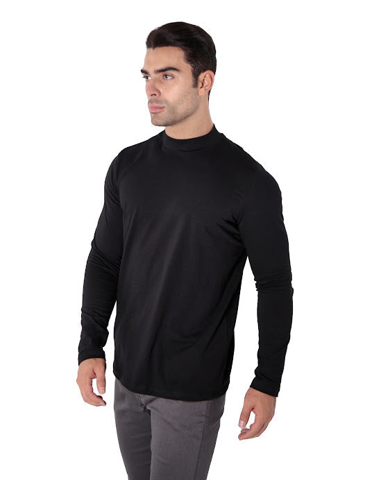 CAMISETA MANGA LONGA ALGODÃO EGÍPCIO GOLA ALTA