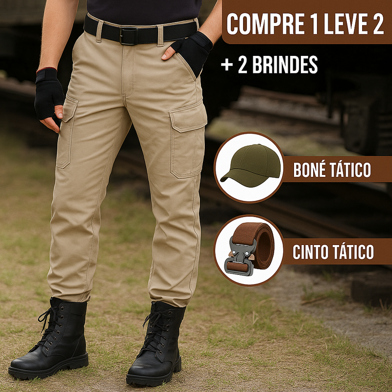 [2 PELO PREÇO DE 1] Calça Tática Steel Velluto + [Brindes Exclusivos]