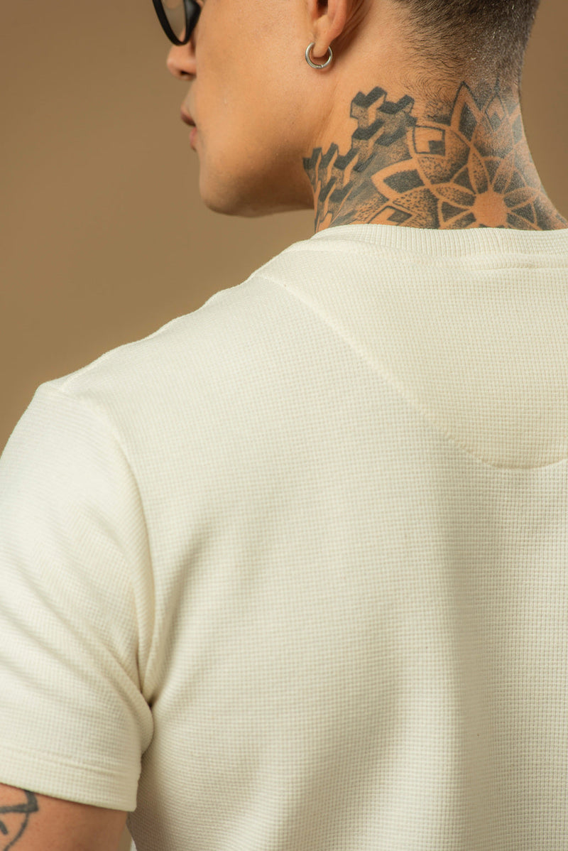 Kit com 5 Camisetas Texturizadas Malha Waffle - Não amassa, não desbota e 0 transparência