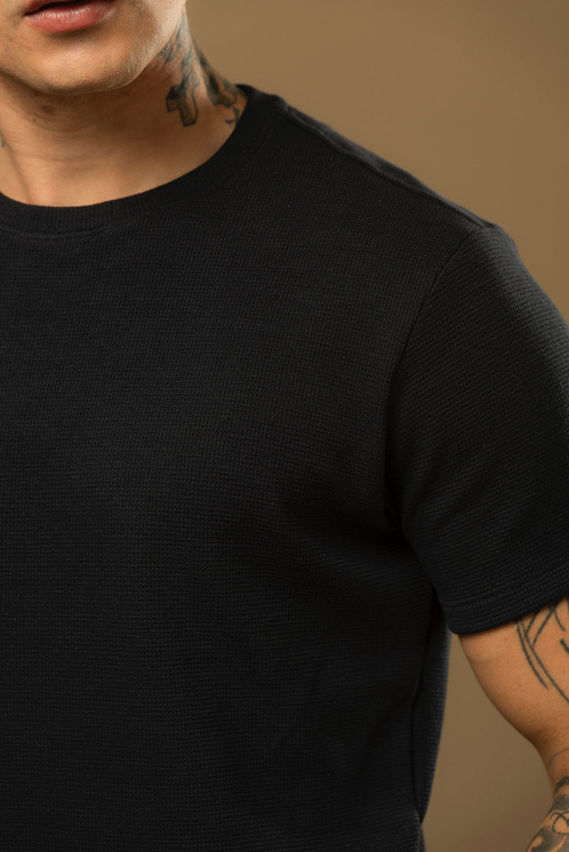 Kit com 5 Camisetas Texturizadas Malha Waffle - Não amassa, não desbota e 0 transparência