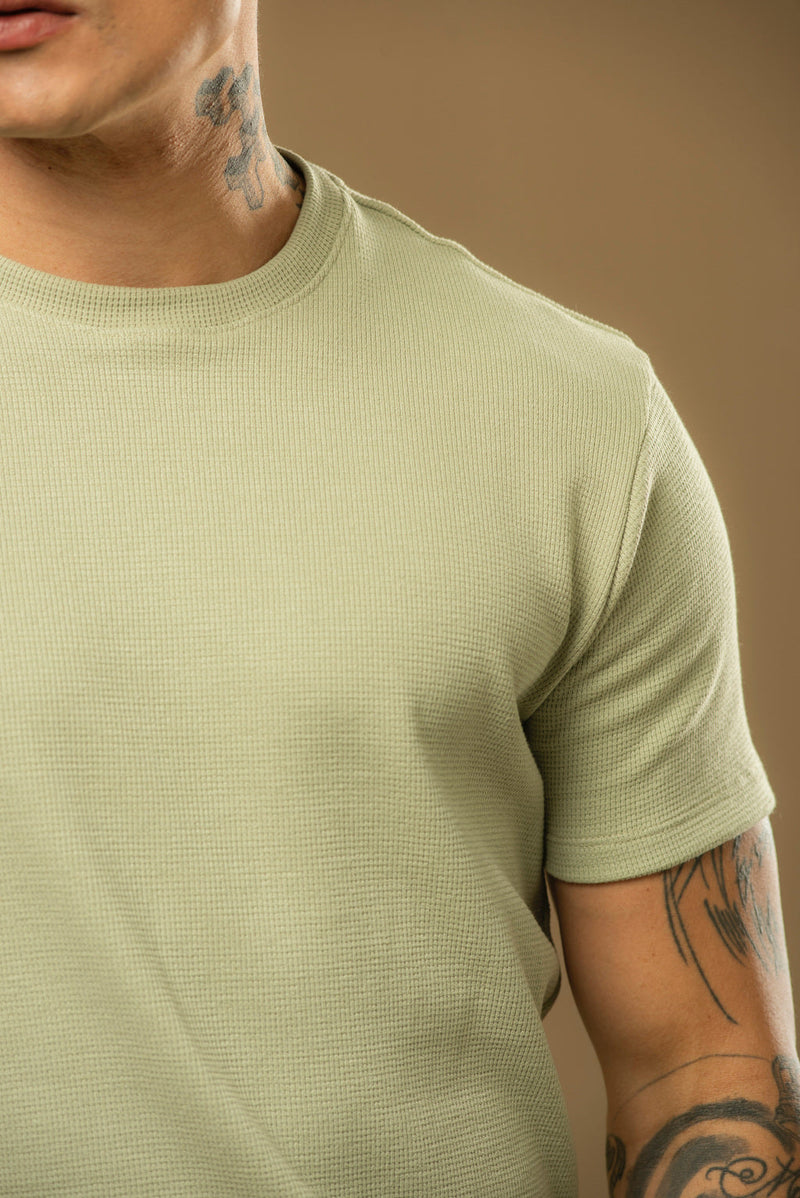 Kit com 5 Camisetas Texturizadas Malha Waffle - Não amassa, não desbota e 0 transparência