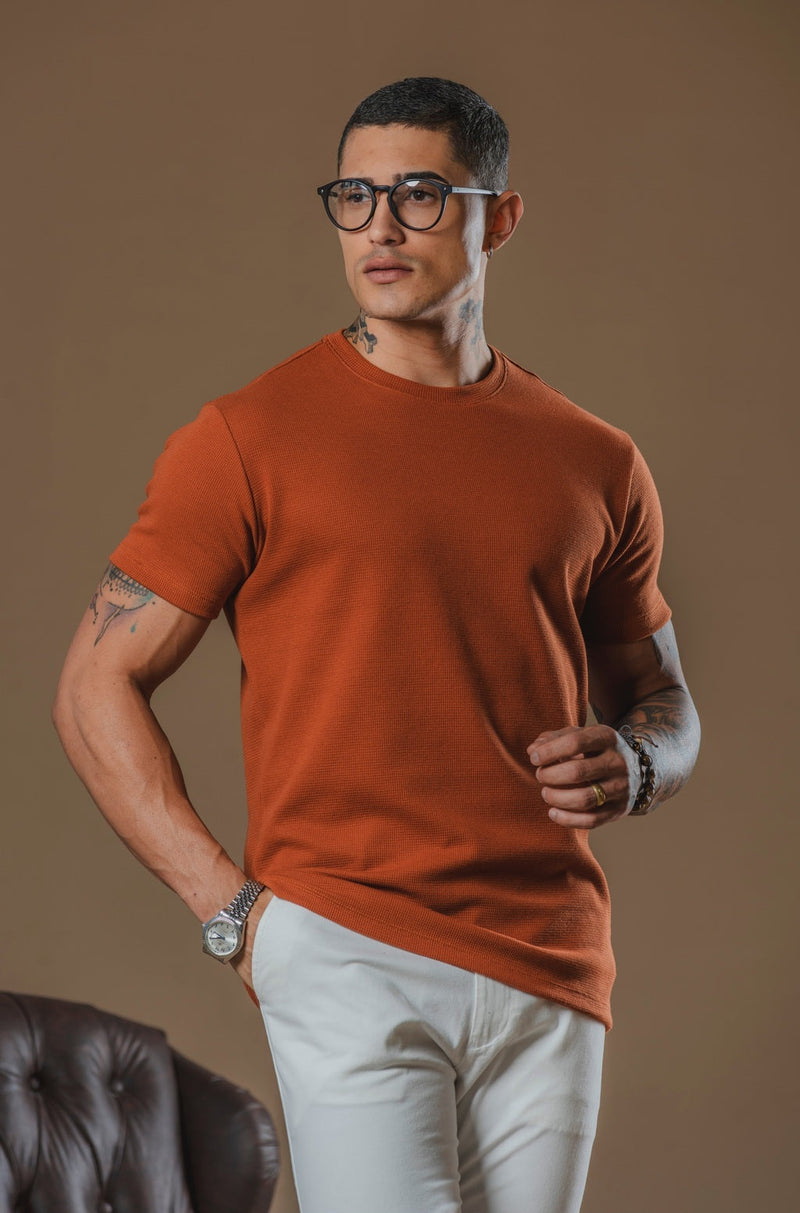 Kit com 5 Camisetas Texturizadas Malha Waffle - Não amassa, não desbota e 0 transparência